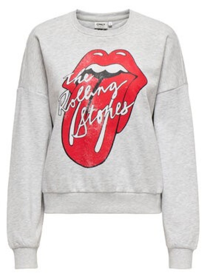 ONLY Bluza Rolling Stones 15345927 Szary Regular Fit
