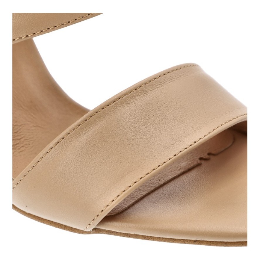 Beżowe Sandały Karino Stylowe Obuwie Damskie Na Szpilce