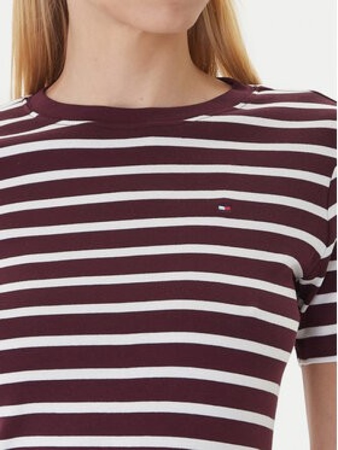 Tommy Hilfiger T-Shirt New Cody WW0WW40587 Bordowy Slim Fit