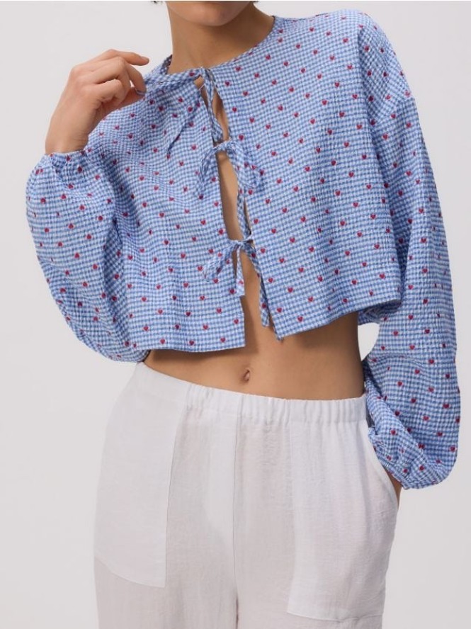 Bluzka w serca - wielobarwny