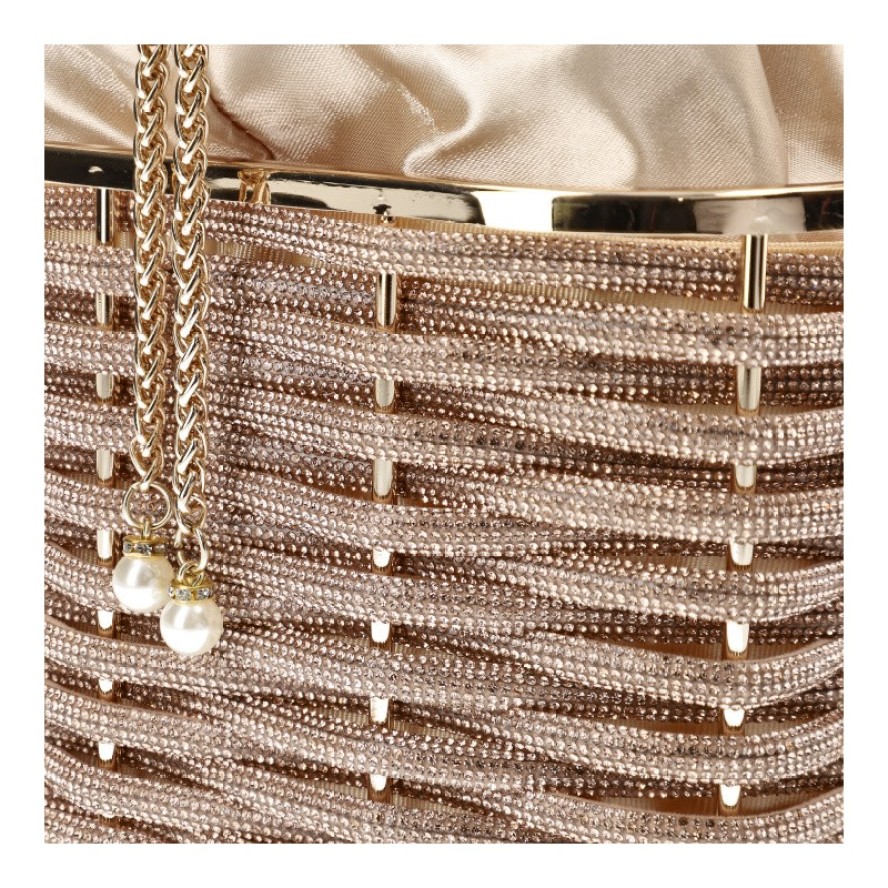 Złota Torebka Sca'Viola Ekskluzywny Kuferek Damski Premium