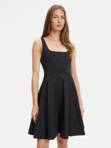 STAUD Sukienka codzienna Mini Wells 90-7502 Czarny Slim Fit