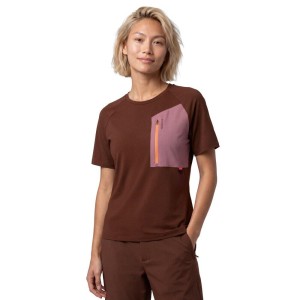 Damska techniczna koszulka trekkingowa Siroko Waterton-W Brown
