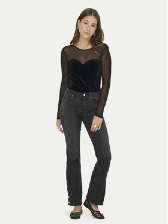 ONLY Bluzka Smooth 15360668 Czarny Slim Fit