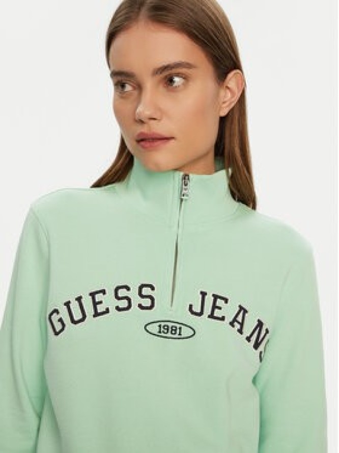 Guess Jeans Bluza W5RQ25 K68I4 Zielony Regular Fit