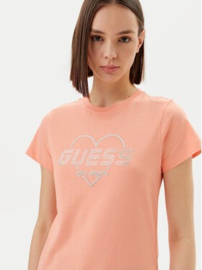 Guess T-Shirt V5GI10 K9RM1 Pomarańczowy Regular Fit