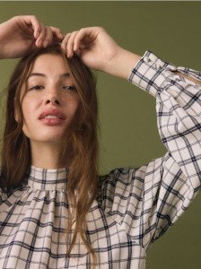 Bluzka z falbanami - wielobarwny