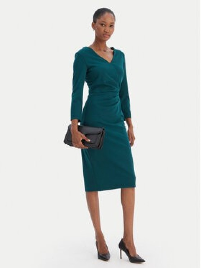 Rinascimento Sukienka koktajlowa CFC0126655003 Zielony Slim Fit