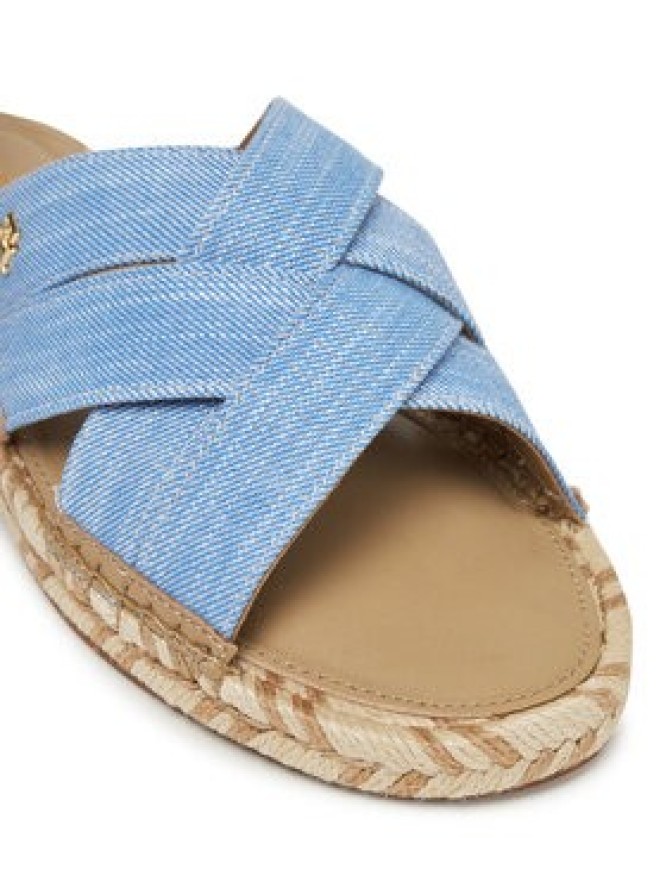 Tommy Hilfiger Espadryle Chambray Espadrille Mule FW0FW08501 Niebieski