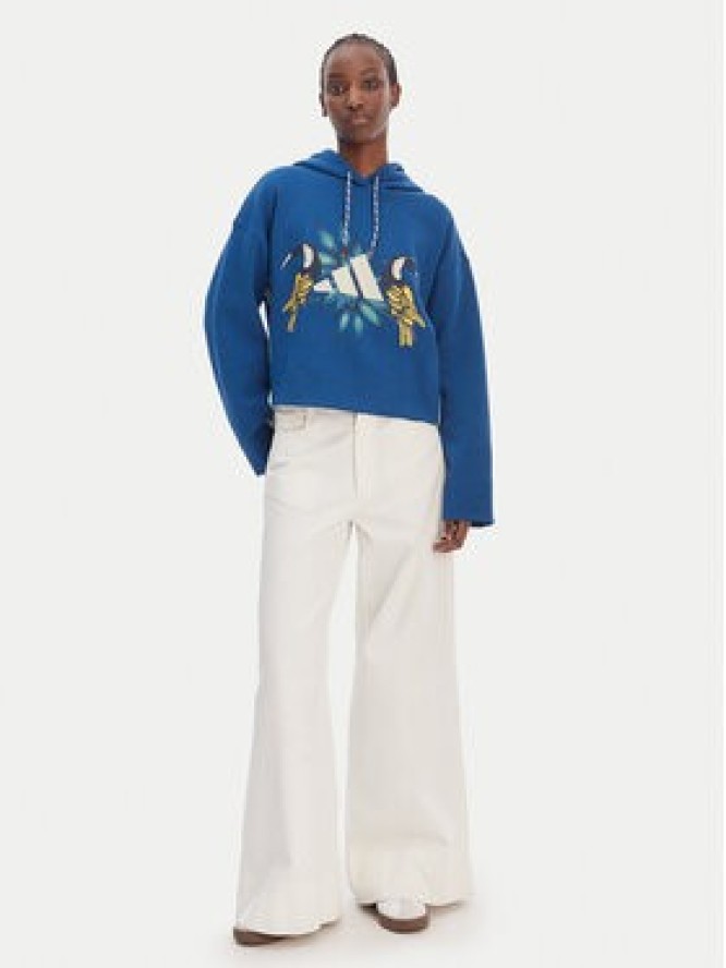 adidas Bluza Farm Rio KS2104 Granatowy Loose Fit