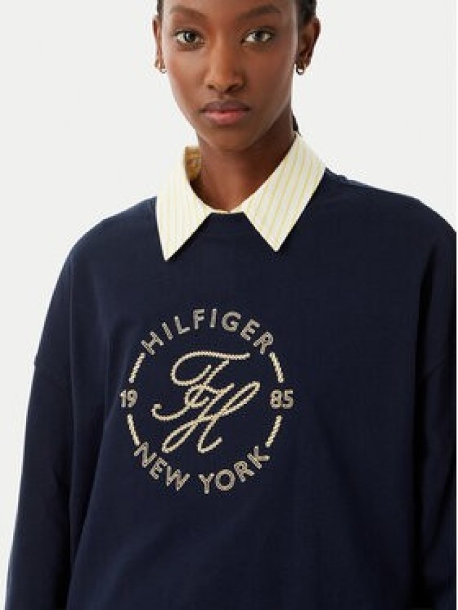 Tommy Hilfiger Bluza WW0WW50969 Granatowy Relaxed Fit