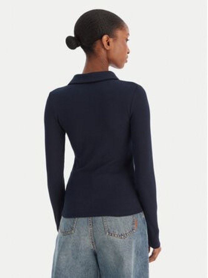 Tommy Jeans Bluzka Essential DW0DW21933 Granatowy Slim Fit