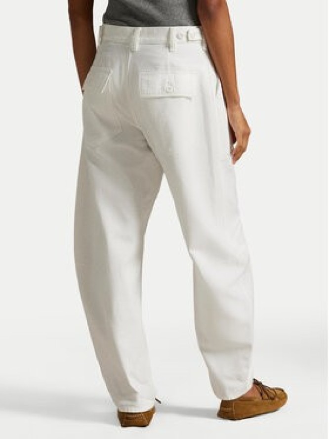 Polo Ralph Lauren Spodnie materiałowe 211A93147001 Biały Relaxed Fit