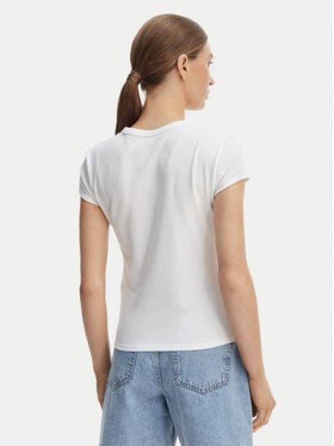 Calvin Klein Jeans T-Shirt Graphic Logo LV047F815G Biały Slim Fit