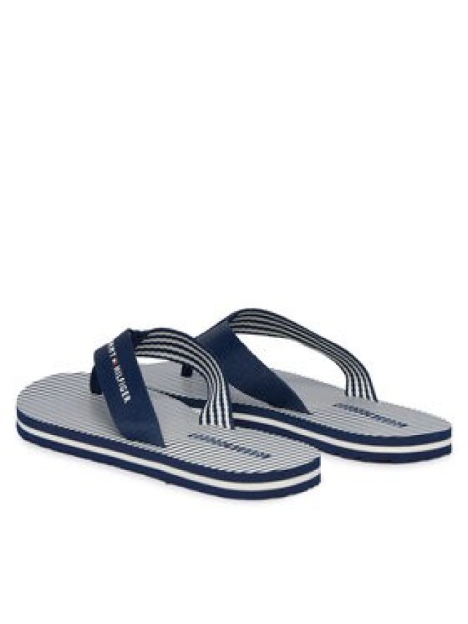 Tommy Hilfiger Japonki Th Ithaca Stripe Summer Sandal FW0FW09192 Granatowy