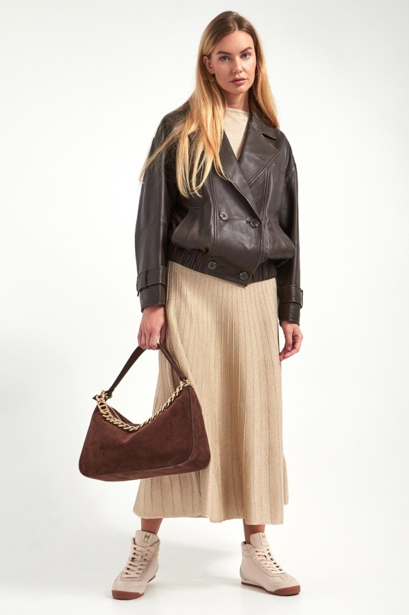 Kurtka damska ramoneska skórzana Matras MARELLA SPORT