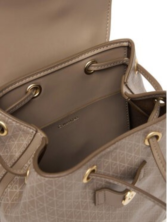 Calvin Klein Plecak Emblem Aop Mini Backpack LV04F3507G Beżowy