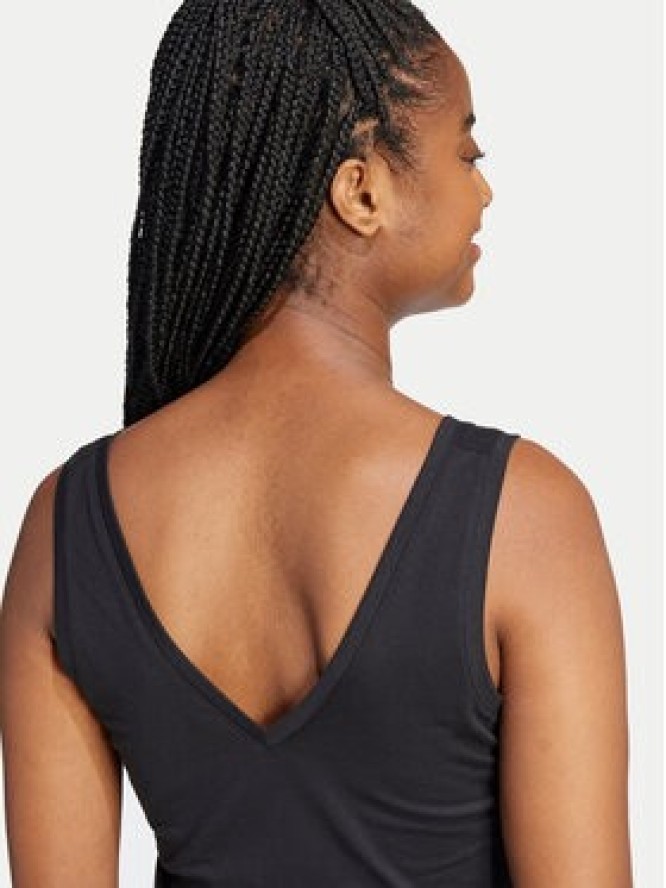 adidas Top Essentials Small Logo JE1321 Czarny Slim Fit