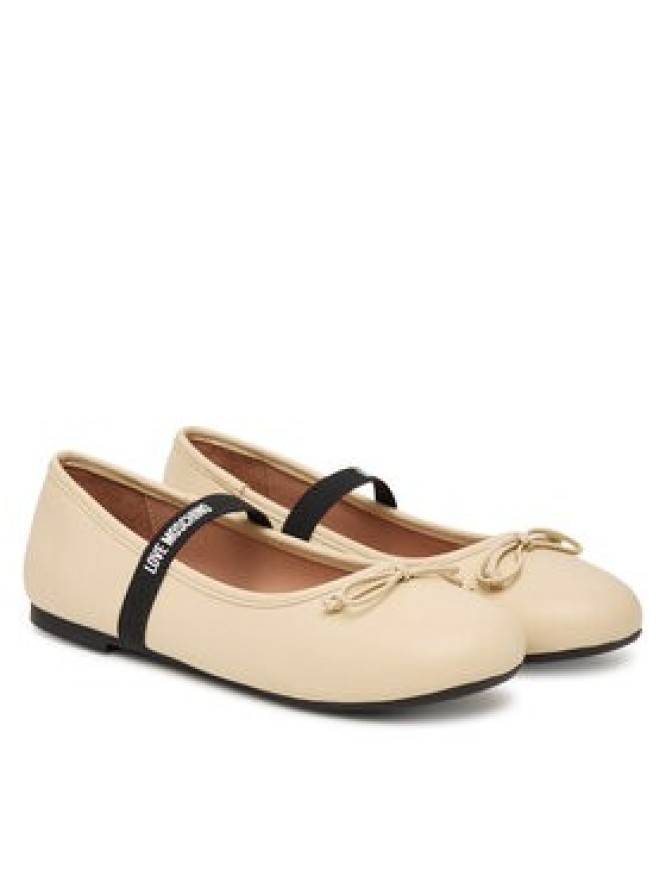 LOVE MOSCHINO Baleriny JA11121G1OIE0110 Écru