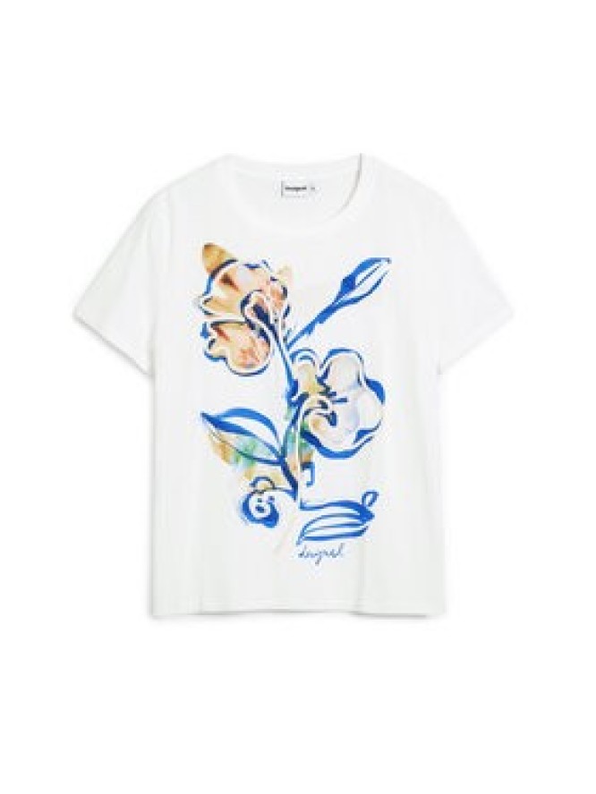 Desigual T-Shirt Zurich 26SWTK38 Biały Regular Fit