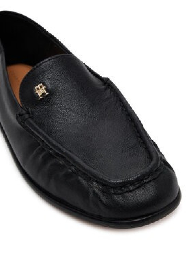 Tommy Hilfiger Półbuty Soft Leather Squared Toe Loafer FW0FW08412 Czarny