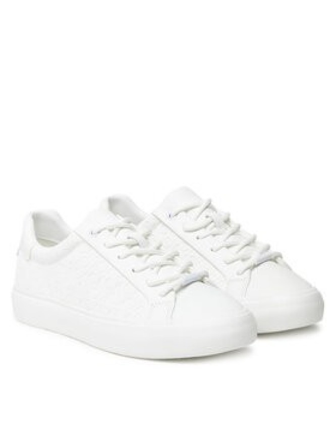 Calvin Klein Sneakersy Vulc Lace Up Mono Pu HW0HW02573 Biały