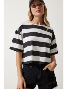 Happiness Istanbul Koszulka w kolorze czarno-białym rozmiar: 40