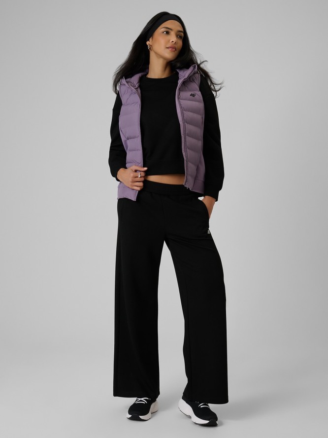 4F Bezrękawnik z wypełnieniem syntetycznym damski - fioletowy M