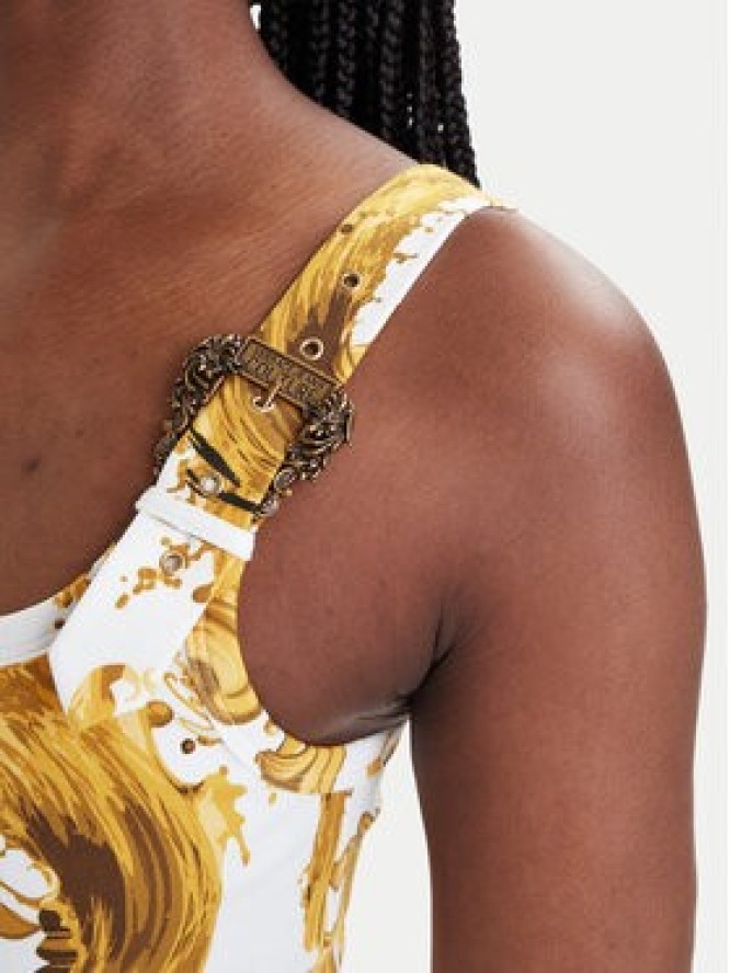 Versace Jeans Couture Sukienka codzienna 80HAO943 JS550 Biały Slim Fit