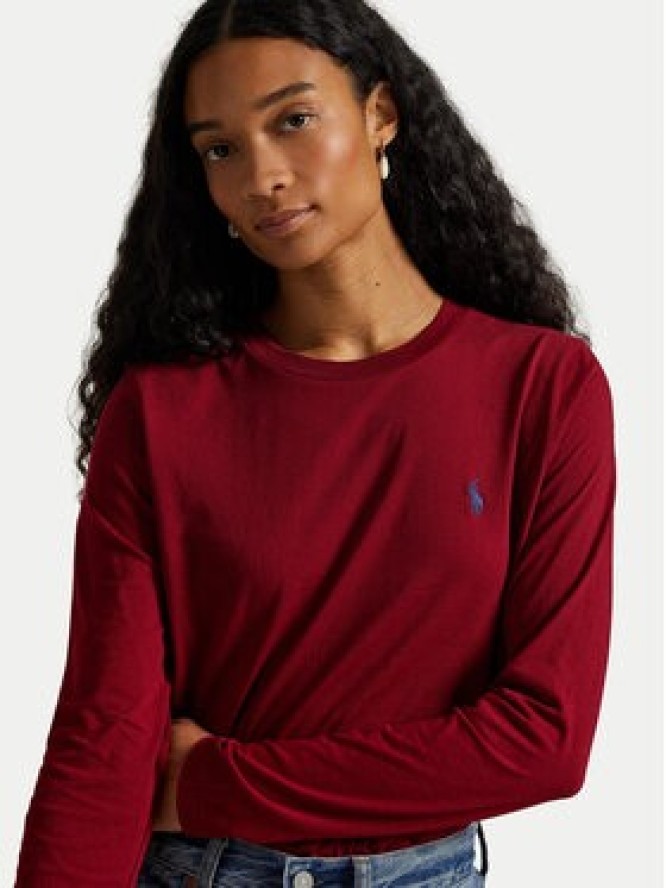 Polo Ralph Lauren Bluzka 211898699039 Bordowy Regular Fit