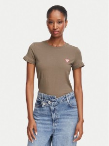 Guess T-Shirt W2YI44 J1314 Khaki Regular Fit