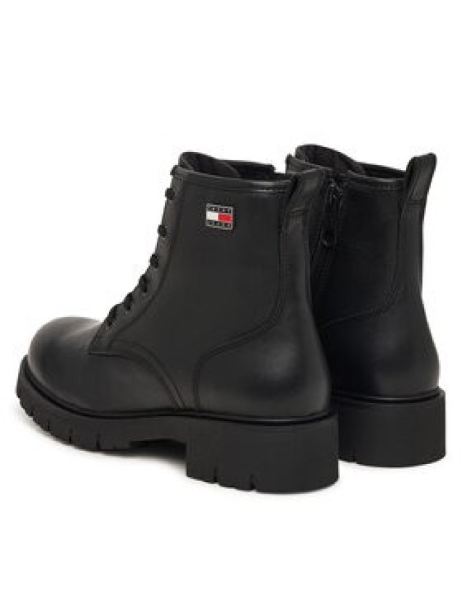 Tommy Jeans Trapery Tjw Cleated Lace Up Boots EN0EN03104 Czarny