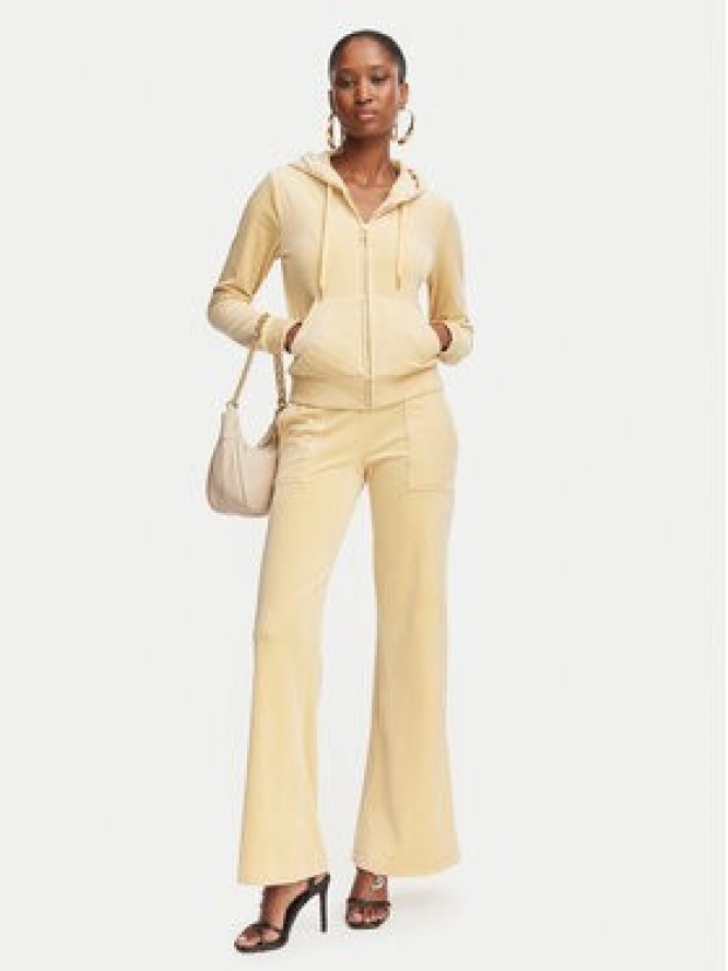 Juicy Couture Spodnie dresowe Layla JCSEBJ001G Żółty Regular Fit
