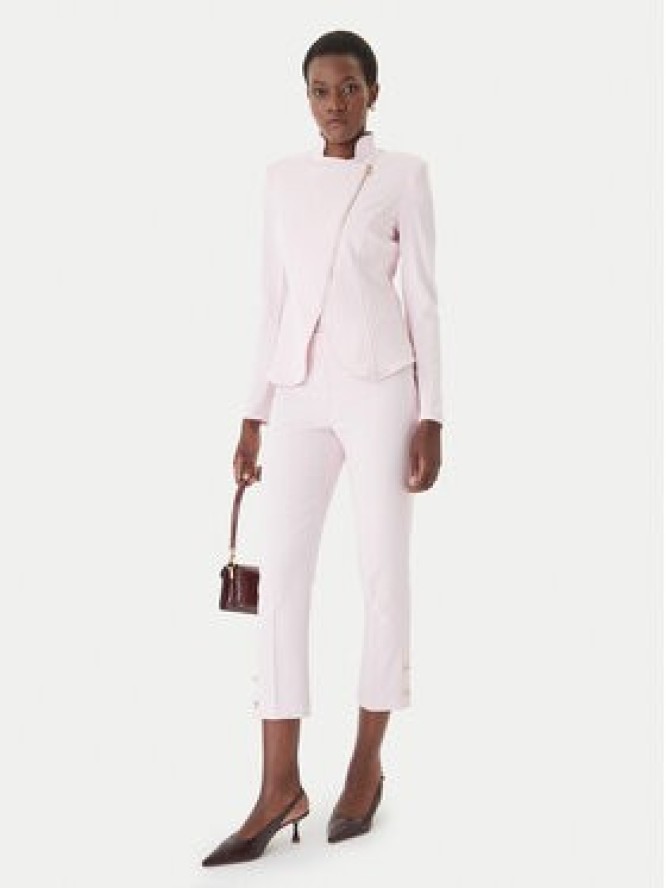 Rinascimento Marynarka CFC0127901003 Różowy Slim Fit