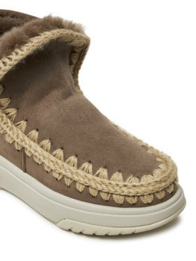 Mou Śniegowce Eskimo Jogger Glitter Logo FW421001A Brązowy