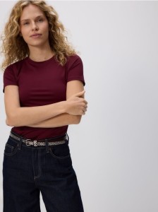 Pasek z ćwiekami - brązowy