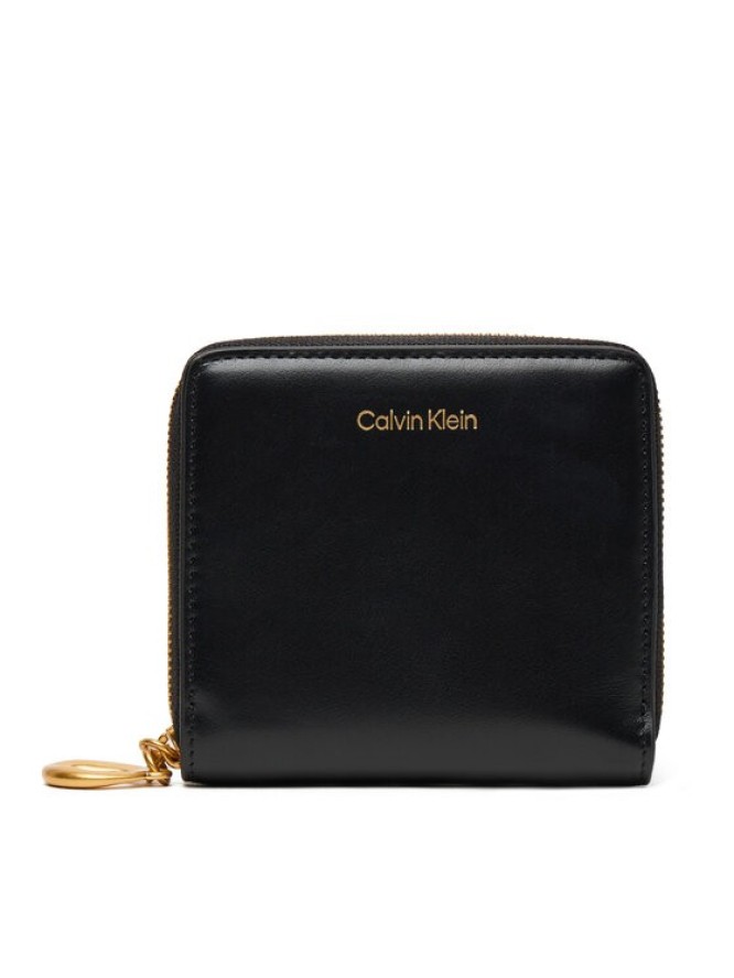 Calvin Klein Portfel Hardware Square Zip Around LV04F1044G Czarny