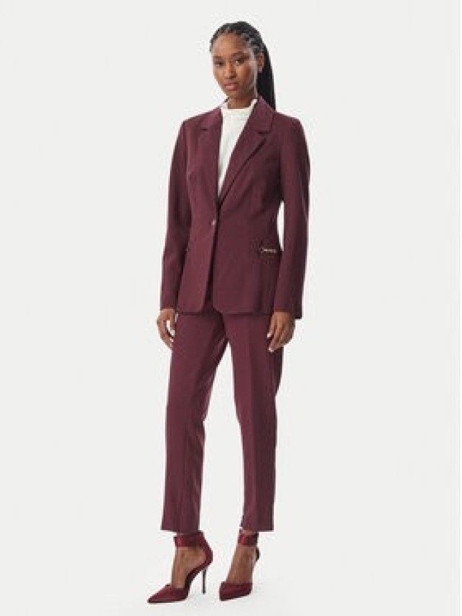 Guess Marynarka W6BN08 K6806 Bordowy Slim Fit