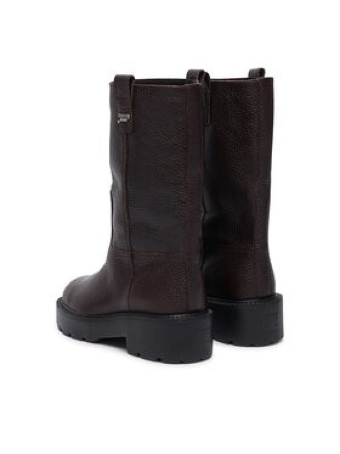 Tommy Jeans Kozaki Tjw Tubular Mid Boots EN0EN03111 Brązowy ciemny