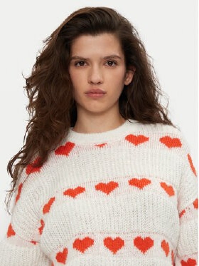 Pieces Sweter Nove 17152014 Écru Regular Fit