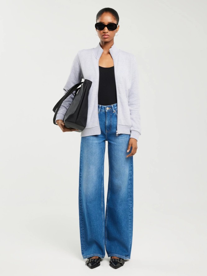 Bluza damska ze stójką szara Chita 901