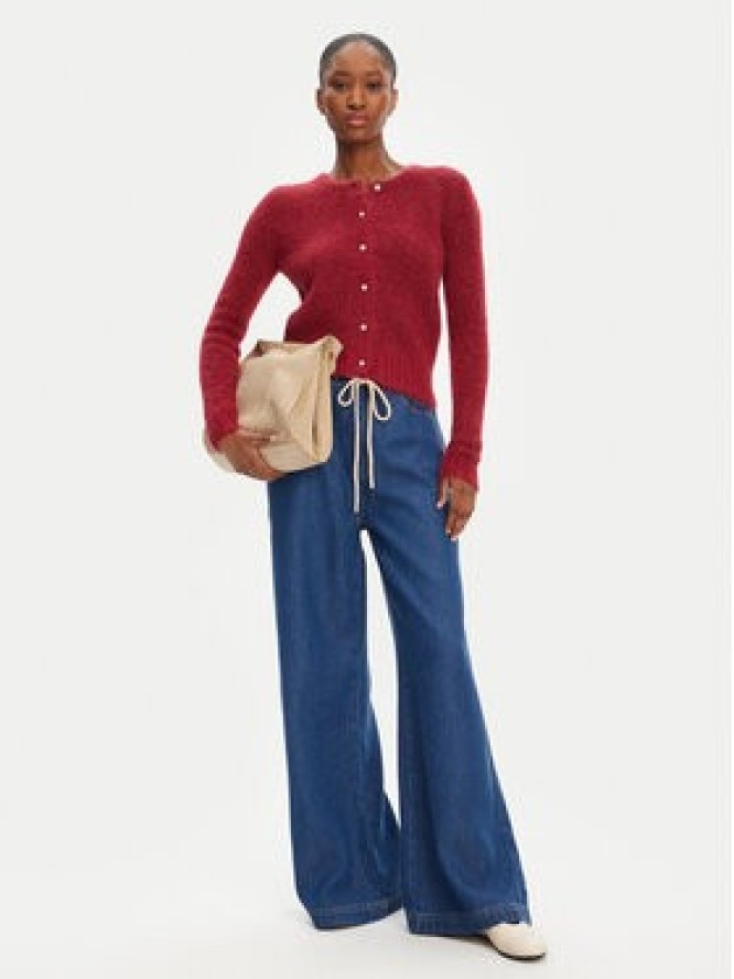 Munthe Kardigan Povilla 252160025272 Bordowy Regular Fit