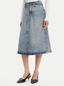 HUGO Spódnica jeansowa 50530310 Niebieski Regular Fit