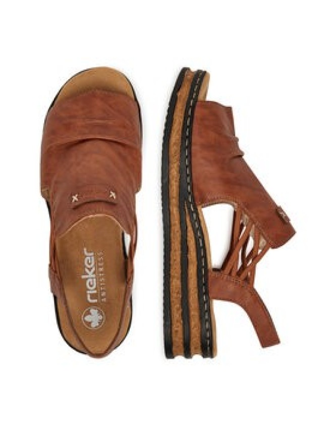 Rieker Sandały 62962-22 Brązowy