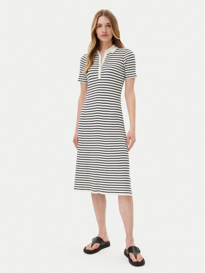 Gant Sukienka dzianinowa 4502085 Biały Slim Fit