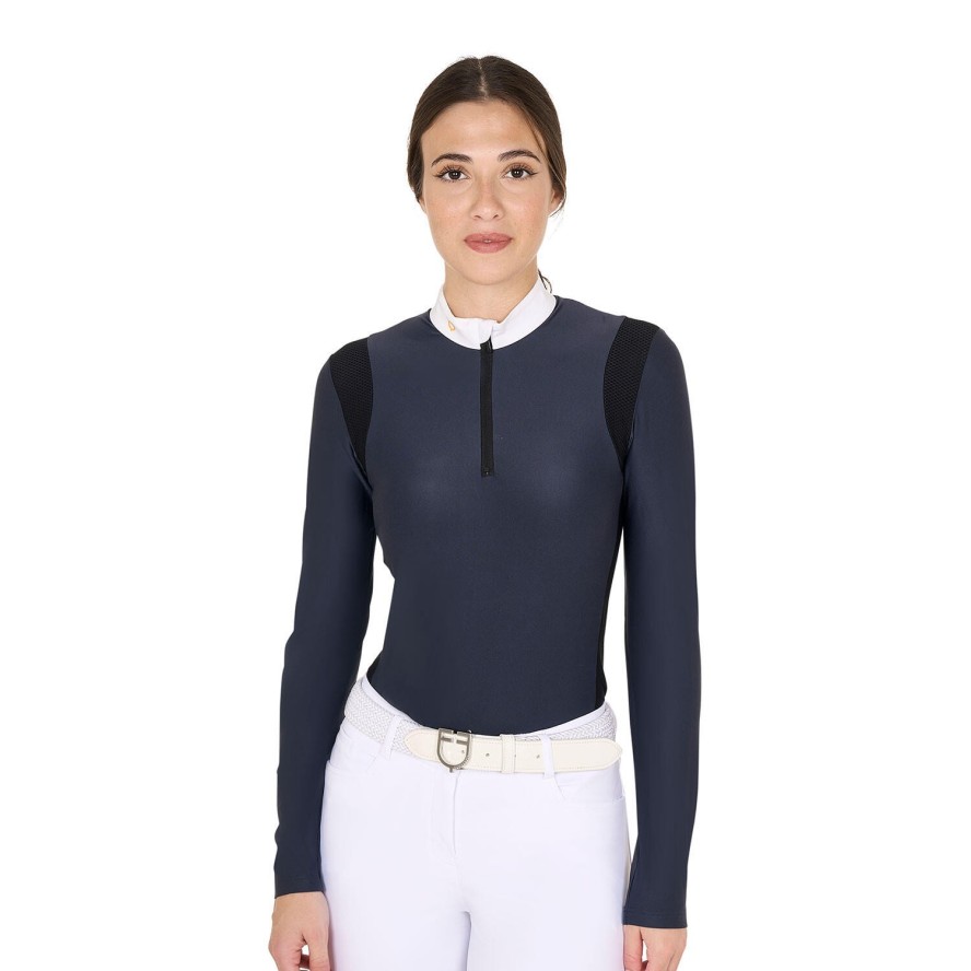 Damska koszulka polo slim fit z technicznej tkaniny
