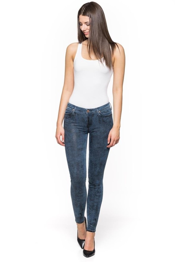 SPODNIE DAMSKIE LEE SKIN TO SKIN BLACK FOIL L528WSSY