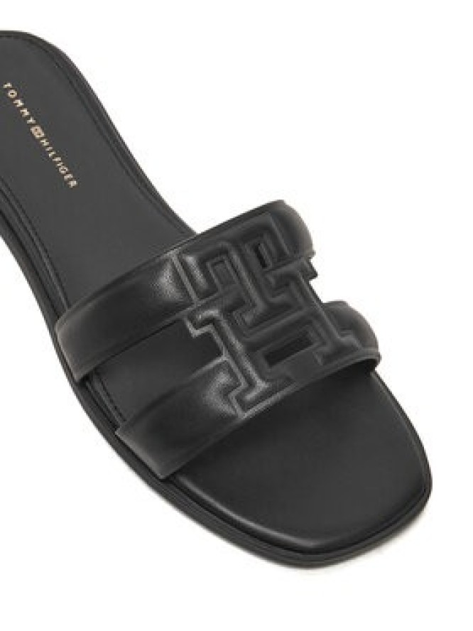 Tommy Hilfiger Klapki Th Logo Strap Mule FW0FW08671 Czarny