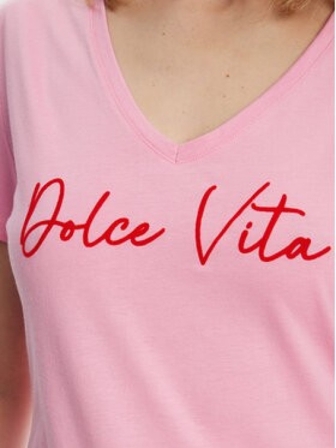 Morgan T-Shirt 251-DOLCE Różowy Regular Fit