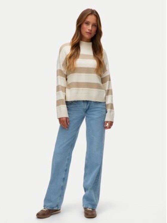 Vero Moda Sweter Inez 10331538 Beżowy Regular Fit